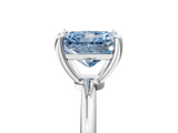 White gold Fancy Blue Radiant  Solitaire Diamond Ring with 4-Prong Setting on a Classic Band_8