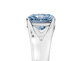 White gold Fancy Blue Radiant  Solitaire Diamond Ring with Cathedral Band and Four-Prong Setting_71
