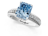 White gold Fancy Blue Radiant  Solitaire Diamond Ring with Channel Set Band and Six-Prong Setting_49