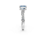 White gold Fancy Blue Radiant  Solitaire Diamond Ring with Channel Set Band and Six-Prong Setting_50