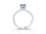 White gold Fancy Blue Radiant  Solitaire Diamond Ring with Channel Set Band and Six-Prong Setting_51