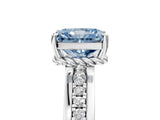 White gold Fancy Blue Radiant  Solitaire Diamond Ring with Channel Set Band and Six-Prong Setting_52