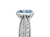 White gold Fancy Blue Radiant  Solitaire Diamond Ring with Milgrain Pavé Band and Four-Prong Setting_34