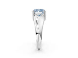 White gold Fancy Blue Radiant  Solitaire Diamond Ring with Six-Prong Cathedral Setting_34