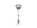 White gold Fancy Blue Radiant  Solitaire Diamond Ring with Six-Prong Setting and Tapered Band_19