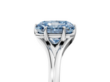 White gold Fancy Blue Radiant  Solitaire Diamond Ring with Six-Prong Setting and Tapered Band_22