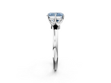 White gold Fancy Blue Radiant  Solitaire Diamond Ring with Six-Prong Setting on a Classic Band_5
