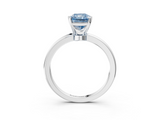 White gold Fancy Blue Radiant  Solitaire Diamond Ring with Six-Prong Setting on a Classic Band_6