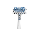 White gold Fancy Blue Radiant  Solitaire Engagement Ring with Cathedral Band and Four-Prong Setting_26