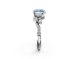 White gold Fancy Blue Radiant  Solitaire Marquise Twist Band with Six-Prong Setting_61