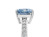 White gold Fancy Blue Radiant  Solitaire Pavé Band Prong Setting Ring_25