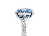 White gold Fancy Blue Radiant  Solitaire Pavé Band with Four-Prong Setting_33