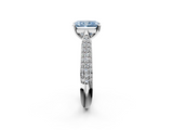 White gold Fancy Blue Radiant  Solitaire Pavé Diamond Engagement Ring with Four-Prong Setting_118
