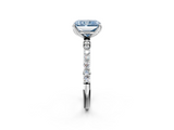 White gold Fancy Blue Radiant  Solitaire Pavé Diamond Engagement Ring with Four-Prong Setting_40