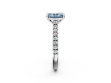 White gold Fancy Blue Radiant  Solitaire Pave Diamond Engagement Ring with Prong Setting_22