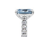White gold Fancy Blue Radiant  Solitaire Pave Diamond Engagement Ring with Prong Setting_25