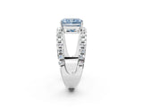 White gold Fancy Blue Radiant  Solitaire Split Shank Pave Diamond Ring_51