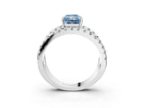 White gold Fancy Blue Radiant  Solitaire Split Shank Pave Diamond Ring_52