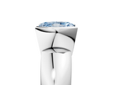 White gold Fancy Blue Radiant  Solitaire Tension Set Diamond Ring with Wide Band_42