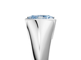 White gold Fancy Blue Radiant  Solitaire Tension Set Diamond Ring_25