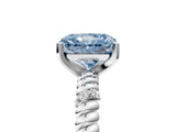 White gold Fancy Blue Radiant  Solitaire Twisted Band Prong Set Engagement Ring_66