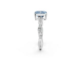 White gold Fancy Blue Radiant  Solitaire Twisted Pave Diamond Ring with Four-Prong Setting_14