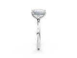 White gold Fancy Blue Radiant  and Emerald Cut Toi Moi Ring with Prong Setting_48