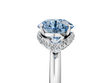 White gold Fancy Blue Round  Brilliant Solitaire Engagement Ring with Six-Prong Setting and Classic Band_25