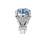 White gold Fancy Blue Round  Brilliant Solitaire with Pave Band and Four-Prong Setting_25