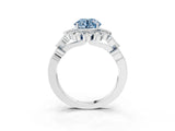 White gold Fancy Blue Round Cut Brilliant Milgrain Pave Heart Band Solitaire Ring_15