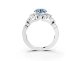 White gold Fancy Blue Round Cut Brilliant Milgrain Pave Heart Band Solitaire Ring_21