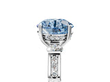 White gold Fancy Blue Round Cut Brilliant Three-Stone Pave Band with Four-Prong Setting_5