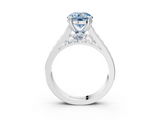 White gold Fancy Blue Round  Cut Channel Set Solitaire Engagement Ring with Prong Setting_23