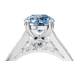 White gold Fancy Blue Round  Cut Channel Set Solitaire Engagement Ring with Prong Setting_24