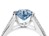 White gold Fancy Blue Round Cut Cut Diamond Channel Set Pave Band with Tension Prong Setting_4