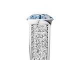 White gold Fancy Blue Round Cut Cut Diamond Channel Set Pave Band with Tension Prong Setting_5