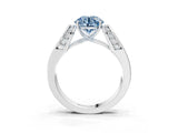 White gold Fancy Blue Round Cut Diamond Channel Set Solitaire Ring with Four-Prong Setting_27