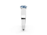 White gold Fancy Blue Round Cut Diamond Channel Set Solitaire Ring with Four-Prong Setting_46