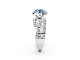 White gold Fancy Blue Round Cut Diamond Halo Ring with Round Split Shank and Prong Setting_14