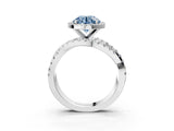 White gold Fancy Blue Round Cut Diamond Halo Ring with Round Split Shank and Prong Setting_51