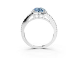 White gold Fancy Blue Round Cut Diamond Halo Split Shank Engagement Ring_54