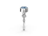 White gold Fancy Blue Round  Cut Diamond Milgrain Marquise Band with Prong Setting_5