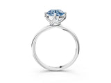 White gold Fancy Blue Round Cut Diamond Solitaire Engagement Ring with Four-Prong Setting and Classic Band_35