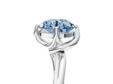 White gold Fancy Blue Round Cut Diamond Solitaire Engagement Ring with Four-Prong Setting and Classic Band_38