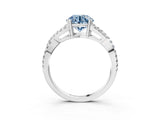 White gold Fancy Blue Round Cut Diamond Solitaire Ring with Four-Prong Setting and Twisted Pavé Band_37