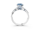 White gold Fancy Blue Round Cut Diamond Solitaire Ring with Side Stones and Four-Prong Setting_48