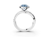 White gold Fancy Blue Round  Cut Halo Split Shank Prong Setting Ring_15
