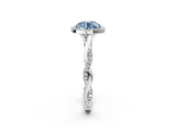 White gold Fancy Blue Round Cut Halo Twist Band with Four-Prong Setting_74