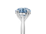 White gold Fancy Blue Round Cut Solitaire Diamond Ring with Six-Prong Setting and Classic Band_29