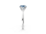 White gold Fancy Blue Round Cut Solitaire Diamond Ring with Six-Prong Setting and Classic Band_44